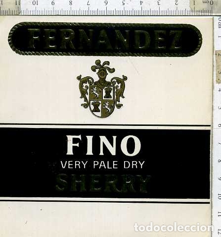 Etiquetas antiguas: ETIQUETA VINO FINO FERNANDEZ