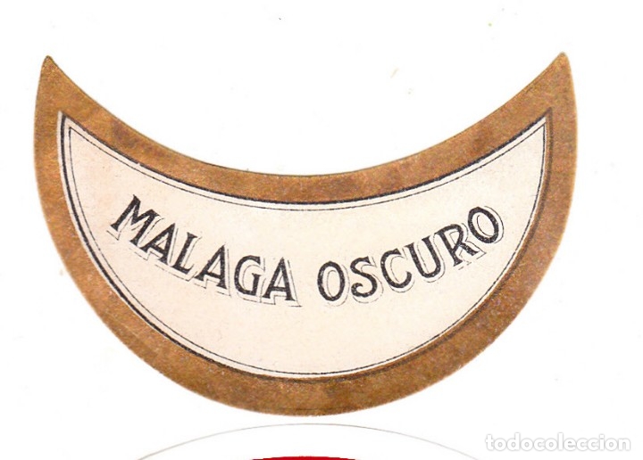 Etiquetas antiguas: ETIQUETA VINO MALAGA OSCURO - Foto 1