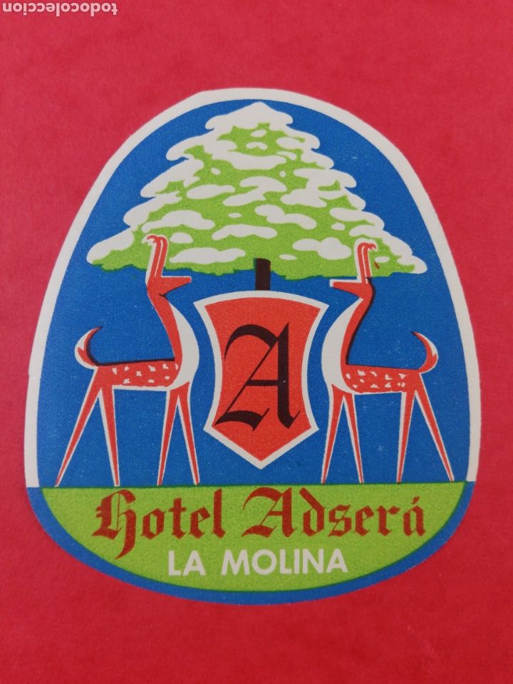 Etiquetas antiguas: ETIQUETA HOTEL ADSERA LA MOLINA CATALUNYA LUGGAGE LABEL ANTIGUA.