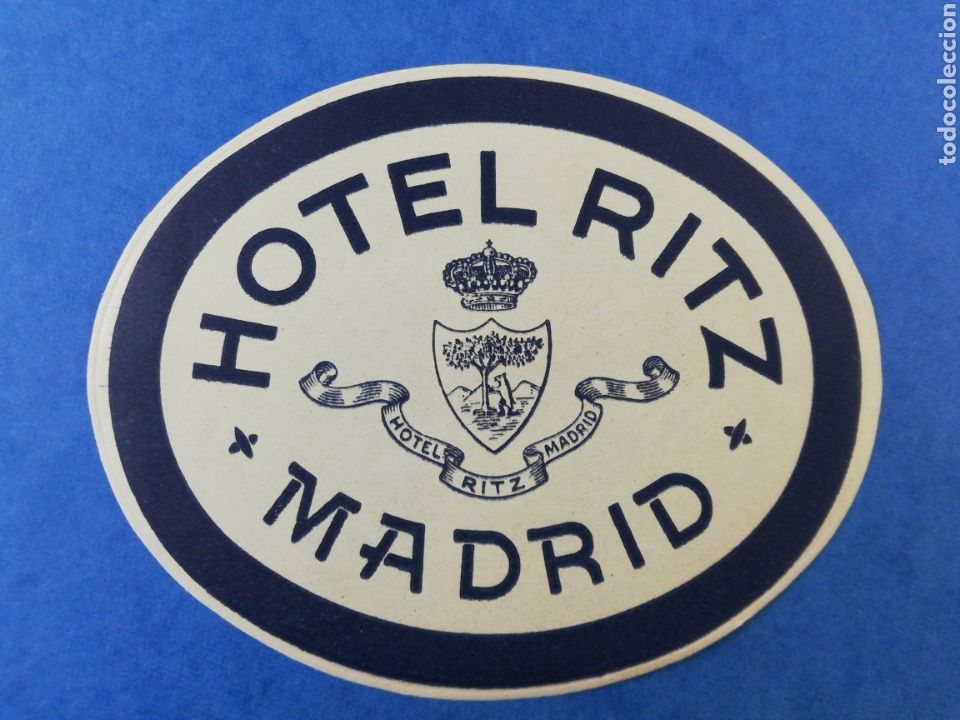 Etiquetas antiguas: ETIQUETA HOTEL RITZ MADRID LUGGAGE LABEL ANTIGUA.