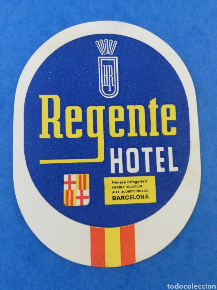 Etiquetas antiguas: ETIQUETA HOTEL REGENTE BARCELONA LUGGAGE LABEL ETIQUETA.