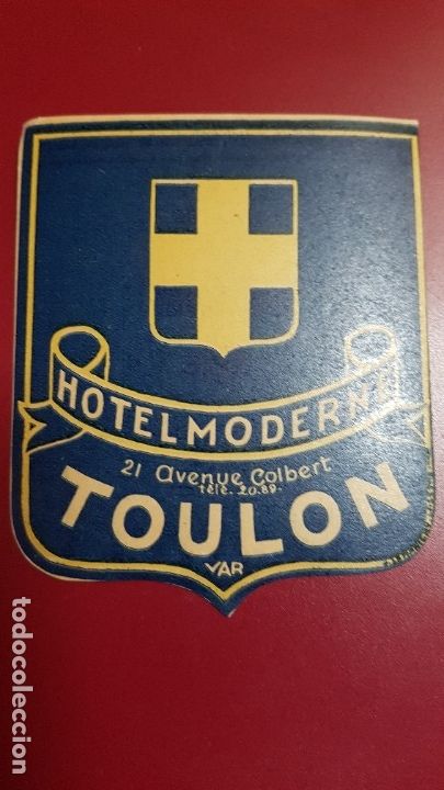 Etiquetas antiguas: ETIQUETA HOTEL - HOTEL MODERNE TOULON