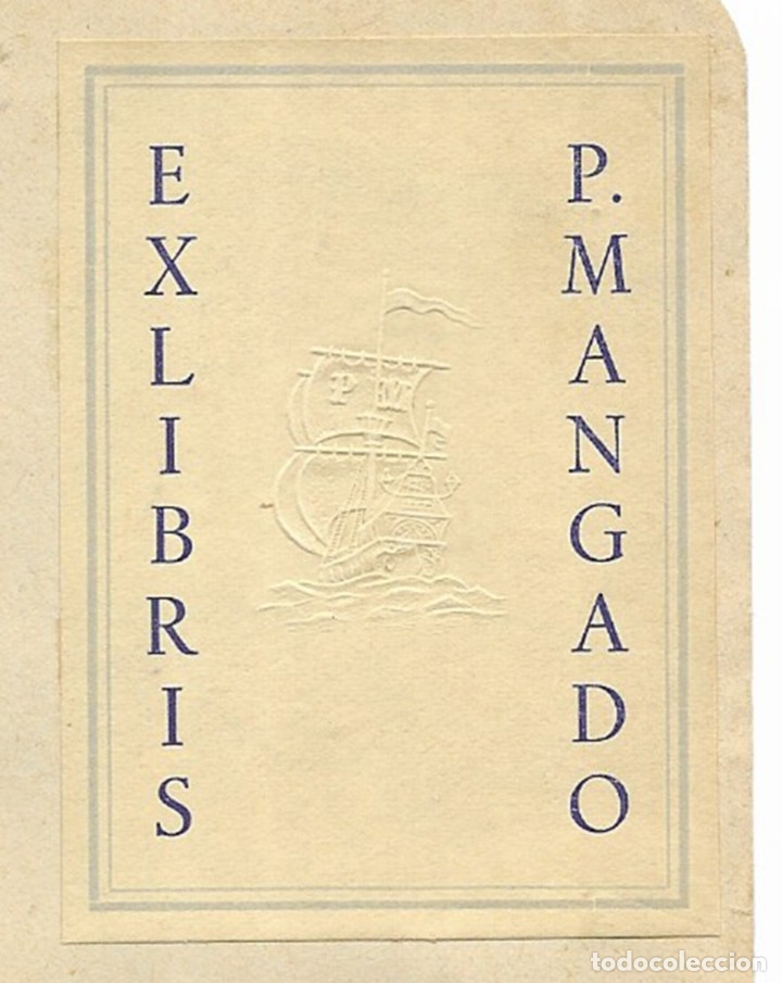 Etiquetas antiguas: Ex-Libris . P. Mangado - Foto 1