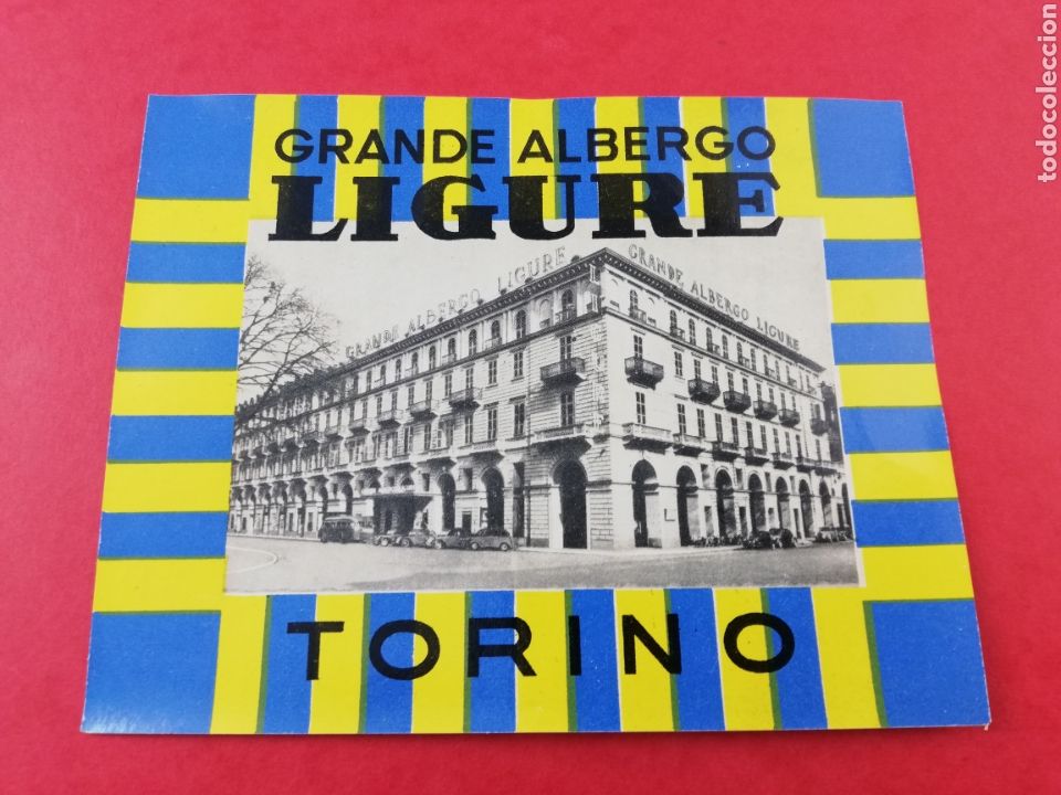 Etiquetas antiguas: ANTIGUA ETIQUETA HOTEL GRANDE ALBERGO LIGURE TORINO TURIN ITALIA LUGGAGE LABEL.