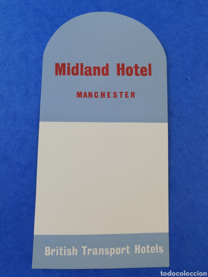 Etiquetas antiguas: ANTIGUA ETIQUETA MIDLAND HOTEL MANCHESTER BRITISH TRANSPORT HOTELS INGLATERRA LUGGAGE LABEL.