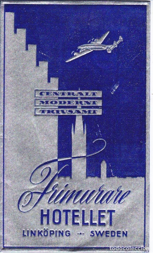 Etiquetas antiguas: ANTIGUA ETIQUETA DEL HOTEL FRINATURE DE LINKOPING (SUECIA) SWEDEN