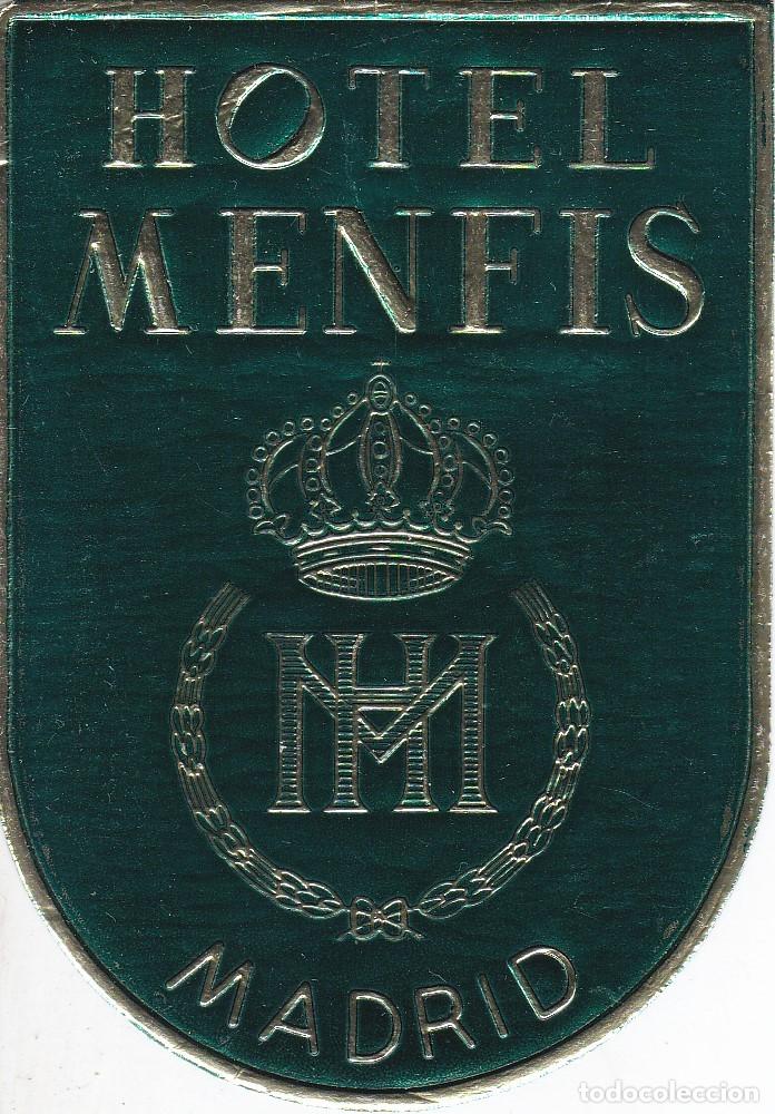 Etiquetas antiguas: ANTIGUA ETIQUETA DEL HOTEL MENFIS DE MADRID