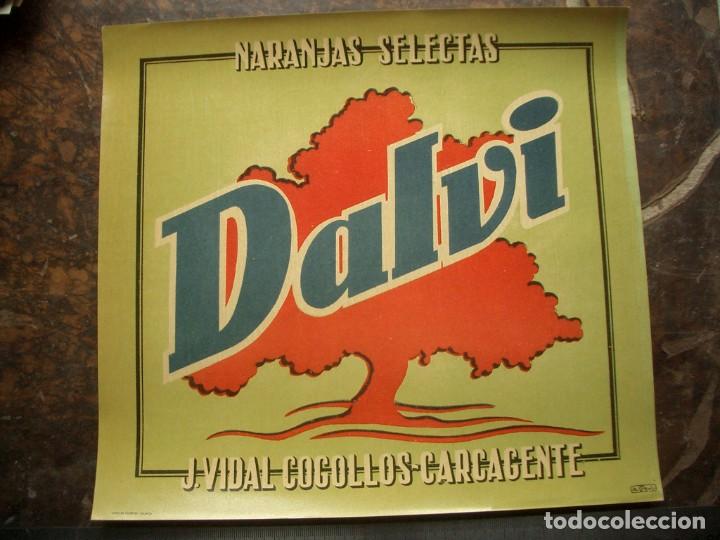 Etiquetas antiguas: Etiqueta de naranjas DALVI - Foto 1