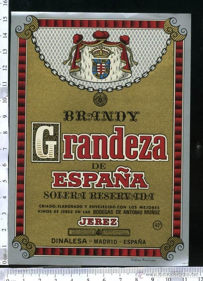 Alte Etiketten: ANTIGUA DE BRANDY GRANDEZA JEREZ DE LA FRONTERA