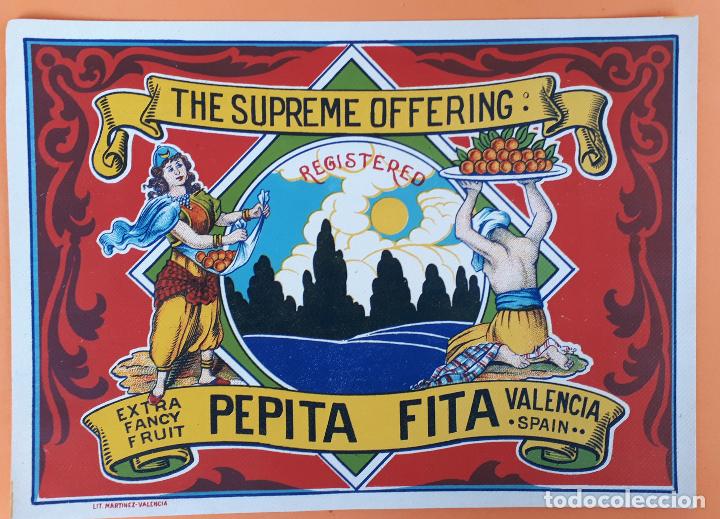 Etiquetas antiguas: GRAN ETIQUETA CARTEL ITO NARANJAS PEPITA FITA ESCENA MORA ARABE VALENCIA ANTIGUA ORIGINAL K6