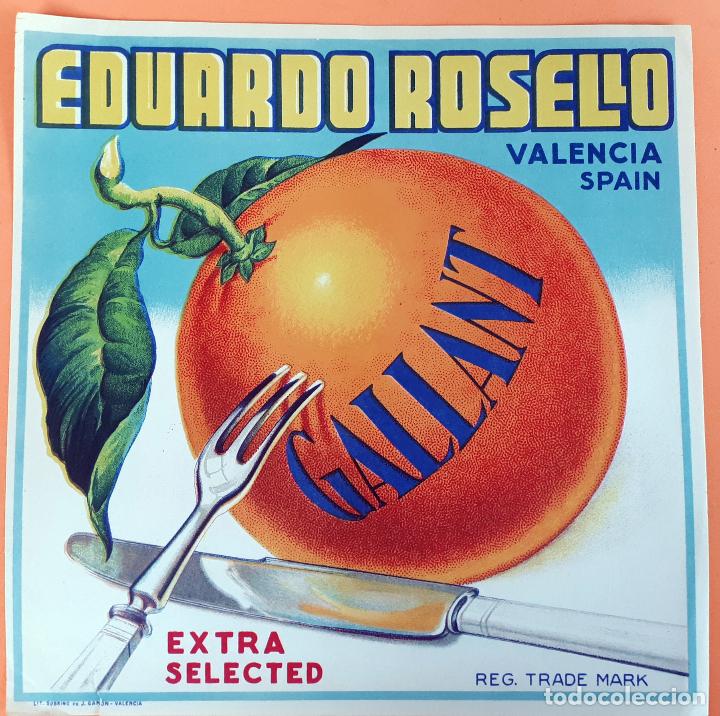 Etiquetas antiguas: CARTEL ITO ETIQUETA NARANJAS ALLEGRO EDUARDO ROSELLO VALENCIA ORIGINAL K4