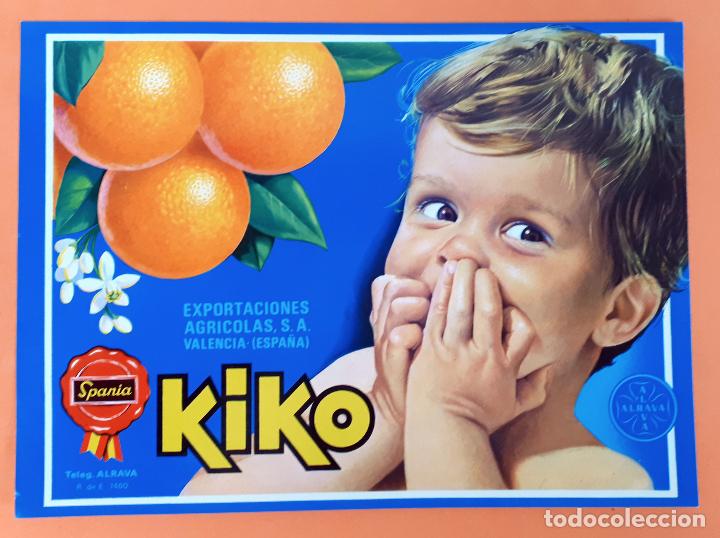 Etiquetas antigas: GRAN ETIQUETA CARTEL ITO NARANJAS KIKO NI&Ntilde;O SPANIA ALRAVA VALENCIA GRANDE ORIGINAL K1