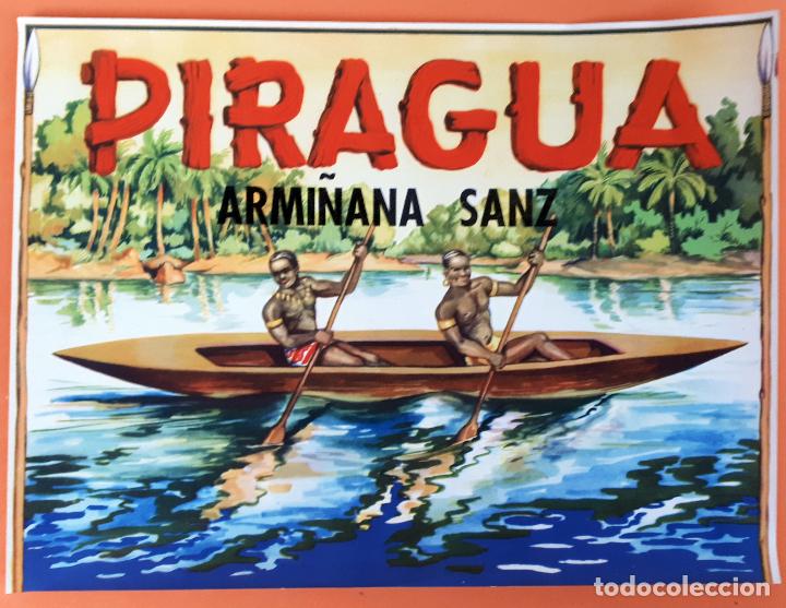 Old Labels: GRAN ETIQUETA CARTEL ITO NARANJAS PIRAGUA ARAMI&Ntilde;ANA SANZ NEGRITOS GRANDE ORIGINAL K1