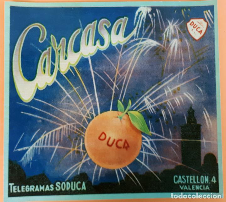Old Labels: GRAN ETIQUETA CARTEL ITO NARANJAS CARCASA SODUA DUCA VALENCIA ANTIGUA GRANDE ORIGINAL K3