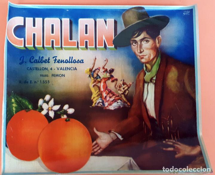 Old Labels: CARTEL ITO ETIQUETA NARANJAS CHALAN FLAMENCO CALBET FENOLLOSA VALENCIA ORIGINAL K3