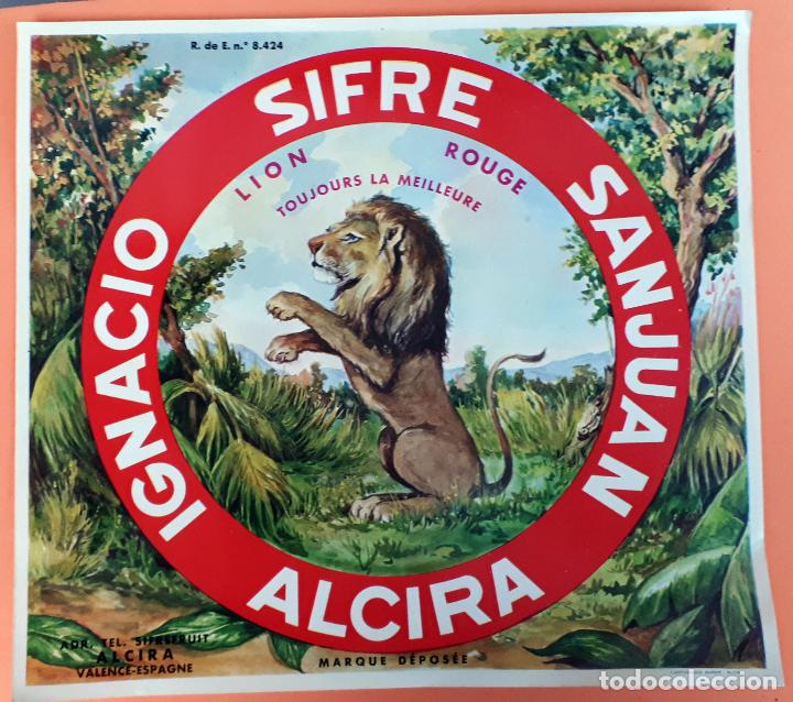 Etiquetas antiguas: CARTEL ITO ETIQUETA NARANJAS LEON SELVA IGNACIO SIFRE SANJUAN ALCIRA VALENCIA ORIGINAL K5