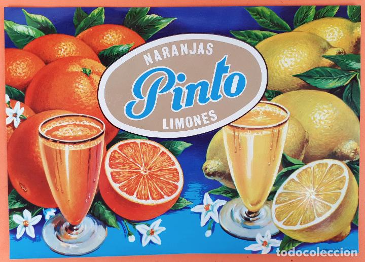 Old Labels: GRAN ETIQUETA CARTEL ITO NARANJAS LIMONES PINTO VALENCIA GRANDE ORIGINAL K9