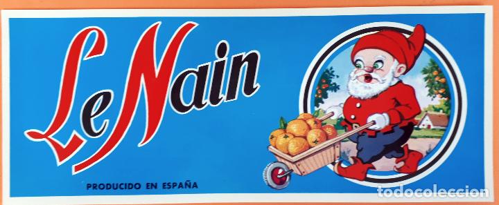Etiquetas antiguas: GRAN ETIQUETA CARTEL ITO NARANJAS LE NAIN ENANITO VALENCIA ALARGADA ORIGINAL K14