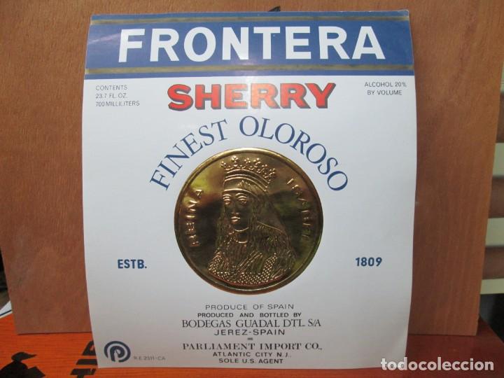 Etiquetas antigas: ANTIGUA ETIQUETA, FRONTERA SHERRY FINEST OLOROSO