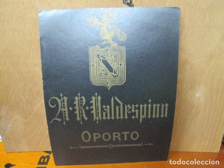 Etiquetas antigas: ANTIGUA ETIQUETA, A-R-VALDESPINO-OPORTO ETIQUETA NEGRA
