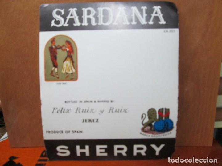 Etiquetas antigas: ANTIGUA ETIQUETA, SARDANA SHERRY JEREZ