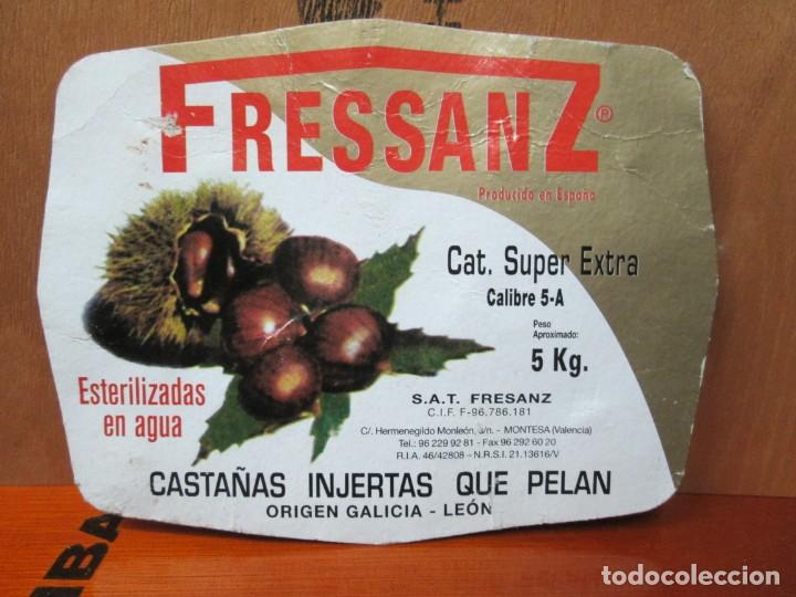 Old Labels: ANTIGUA ETIQUETA, CASTA&Ntilde;AS INJERTAS QUE PELAN ORO. DE FRESSANZ, ORIGEN GALICIA LEON