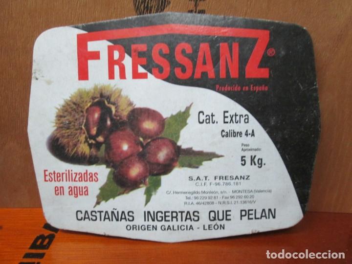Old Labels: ANTIGUA ETIQUETA, CASTA&Ntilde;AS INJERTAS QUE PELAN ETIQUETA NEGRA, DE FRESSANZ, ORIGEN GALICIA LEON