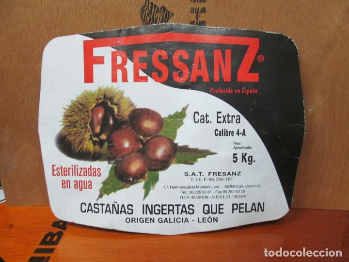 Old Labels: ANTIGUA ETIQUETA, CASTA&Ntilde;AS INJERTAS QUE PELAN ITIQUETA NEGRA, DE FRESSANZ DE ORIGEN GALICIA LE&Ograve;N