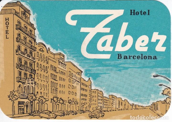 Etiquetas antiguas: ANTIGUA ETIQUETA DEL HOTEL ZABER DE BARCELONA