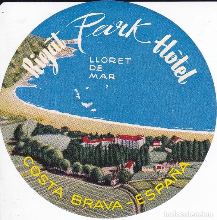 Etiquetas antiguas: ANTIGUA ETIQUETA DEL HOTEL RIGAT DE LLORET DE MAR