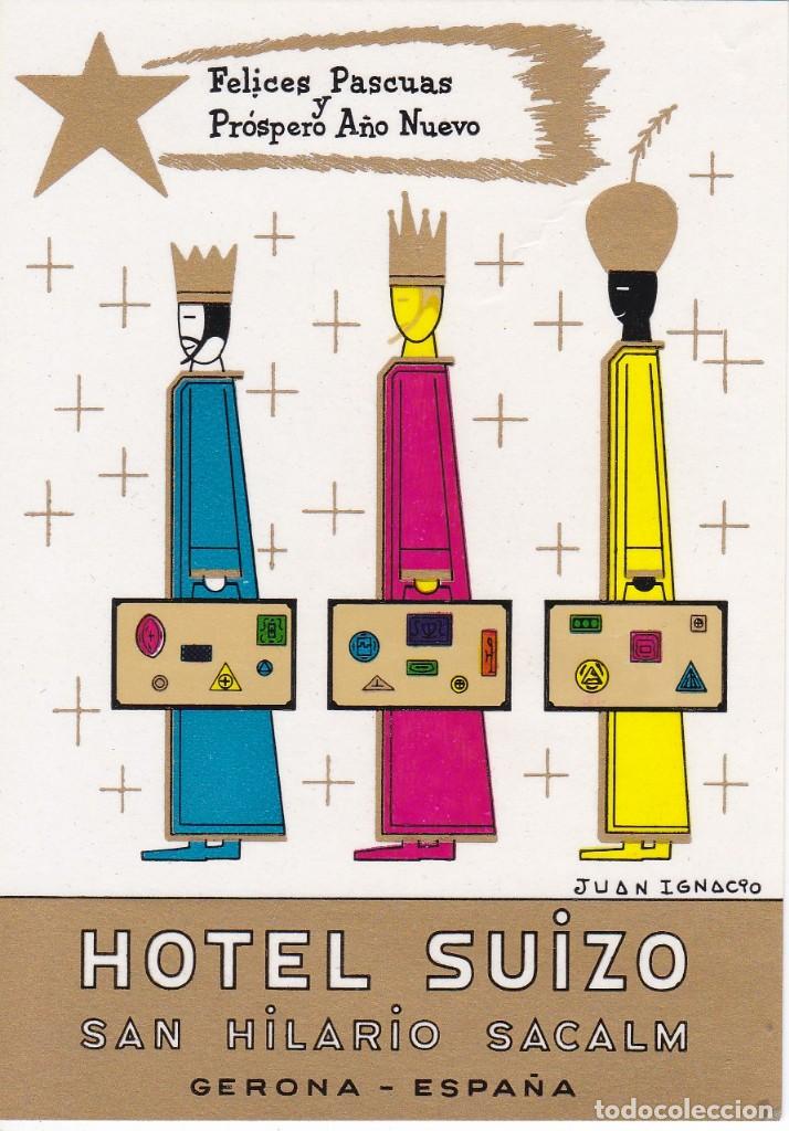 Etiquetas antiguas: ANTIGUA ETIQUETA DEL HOTEL SUIZO DE SAN HILARIO SACALM
