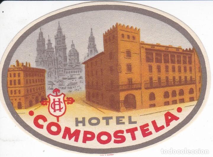 Etiquetas antiguas: ANTIGUA ETIQUETA DEL HOTEL COMPOSTELA DE SANTIAGO DE COMPOSTELA