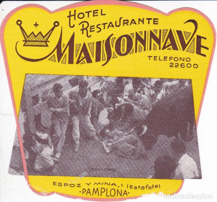 Etiquetas antiguas: ANTIGUA ETIQUETA DEL HOTEL MAISONNAVE DE PAMPLONA