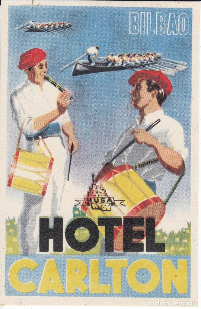 Etiquetas antiguas: ANTIGUA ETIQUETA DEL HOTEL CARLTON DE BILBAO