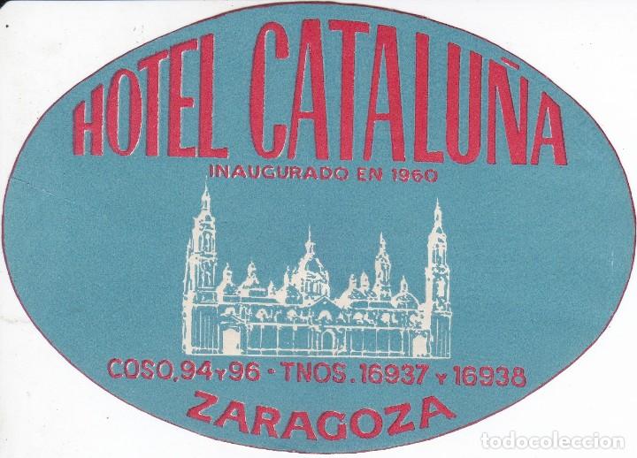 Etiquetas antiguas: ANTIGUA ETIQUETA DEL HOTEL CATALU&Ntilde;A DE ZARAGOZA