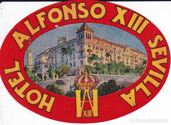 Etiquetas antiguas: ANTIGUA ETIQUETA DEL HOTEL ALFONSO XIII DE SEVILLA