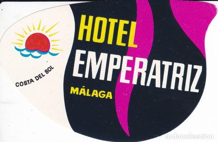 Etiquetas antiguas: ANTIGUA ETIQUETA DEL HOTEL EMPERATRIZ DE MALAGA