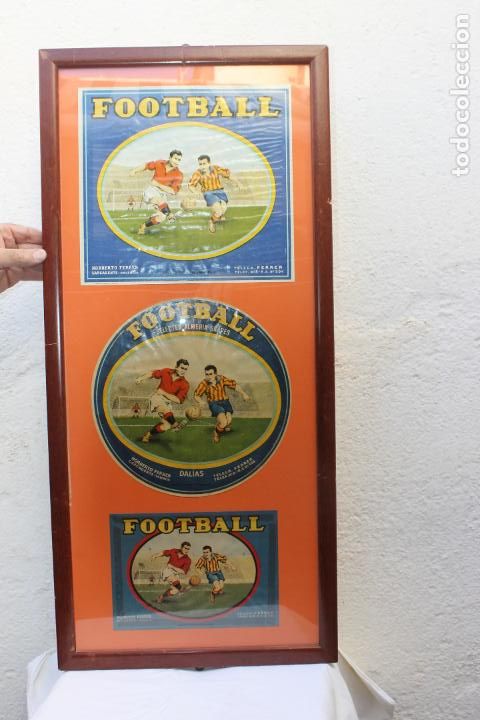Old Labels: LOTE 3 ETIQUETAS FOOTBALL, NORBERTO FERRER, DIFERENTES,LAS DALIAS, CARCAGENTE, UVAS A&Ntilde;OS 50