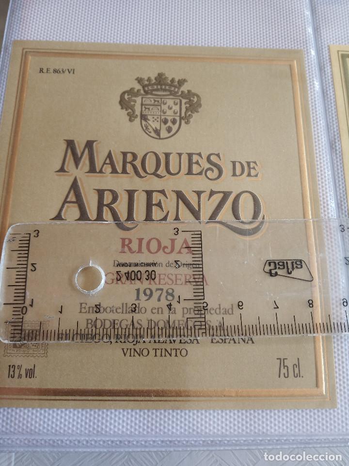 Etiquetas antiguas: etiqueta de vino rioja marques de arianzo gran reserva 1978 el ciego rioja alavesa tinto