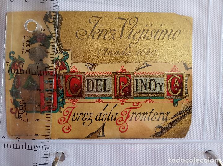 Alte Etiketten: etiqueta - jerez viejisimo - a&ntilde;ada 1840 - c.del pino y cia. jerez de la frontera -