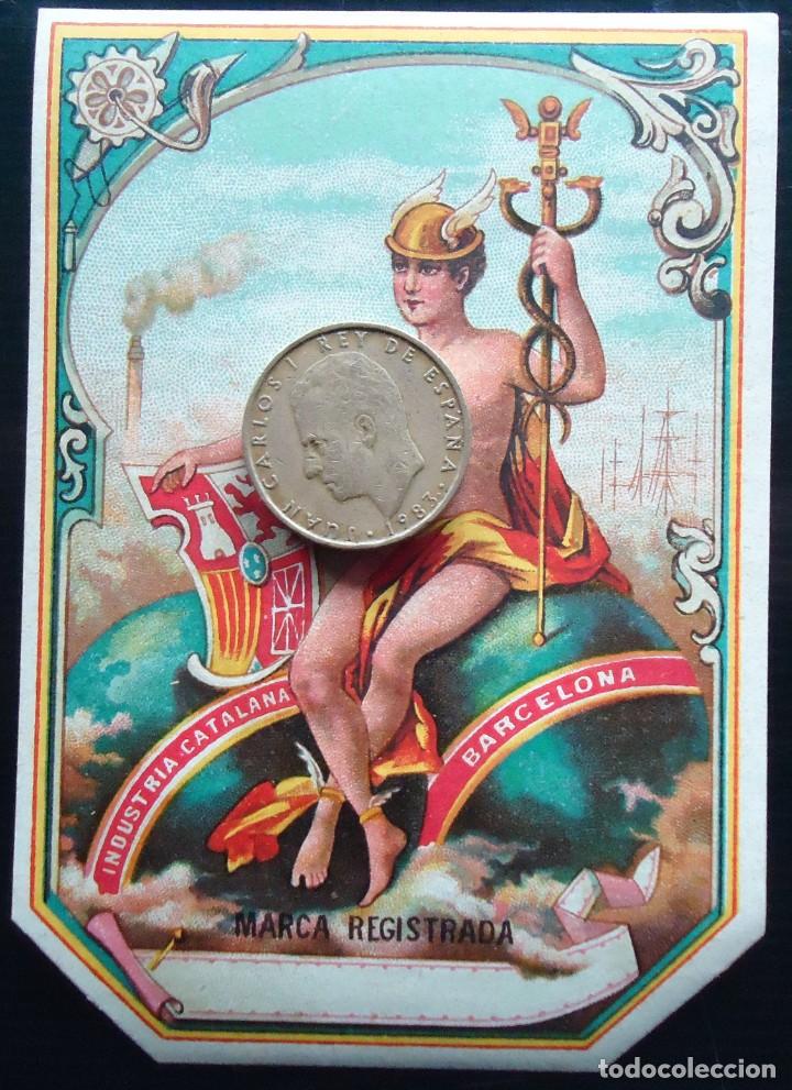 Etiquetas antiguas: etiqueta vintage litografia industria catalana barcelona dise&ntilde;o grafico ilustracion art deco noveau