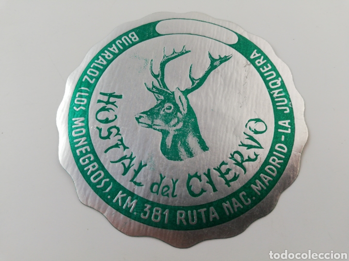 Etiquetas antiguas: ETIQUETA HOTEL HOSTAL DEL CIERVO BUJARALOZ ZARAGOZA ARAGON LUGGAGE LABEL.