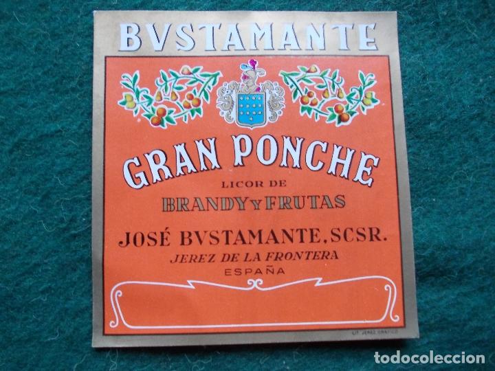 Etiquetas antiguas: ETIQUETA BUSTAMANTE GRAN PONCHE  JOS&Eacute;BUSTAMANTE