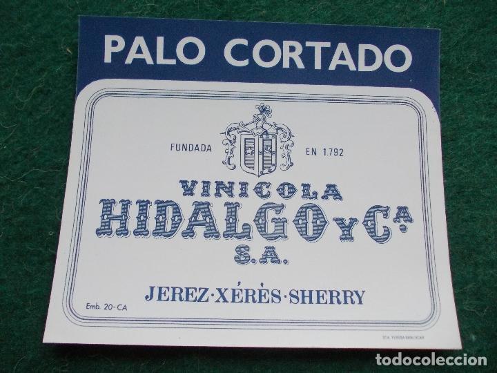 &Eacute;tiquettes anciennes: ETIQUETA PALO CORTADO VINICOLA HIDALGO JEREZ