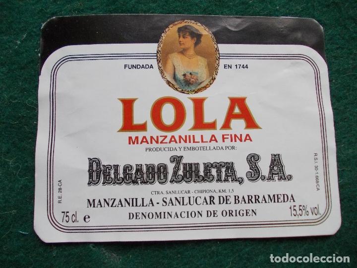 &Eacute;tiquettes anciennes: ETIQUETAMANZANILLA LOLA DELGADO ZULETA