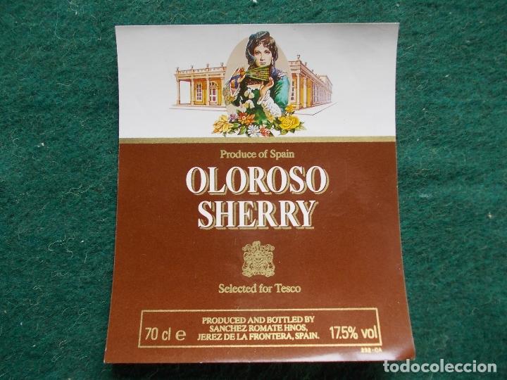 Etiquetas antiguas: ETIQUETA OLOROSO SHERRY ROMATE
