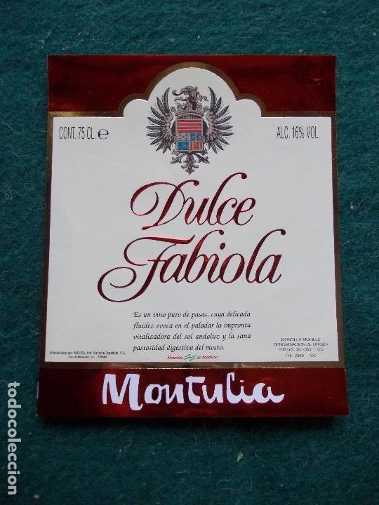 Etiquetas antiguas: ETIQUETA DULCE FABIOLA