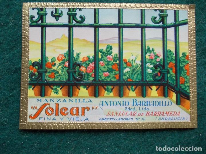 Etiquetas antiguas: ETIQUETA SOLEAR VIEJA Y FINA