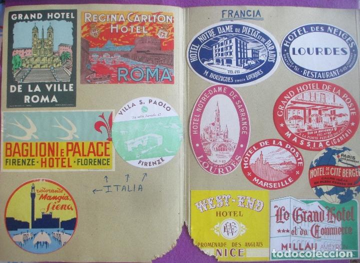 Etiquetas antiguas: LOTE 13 ETIQUETAS DE HOTEL ITALIA Y FRANCIA