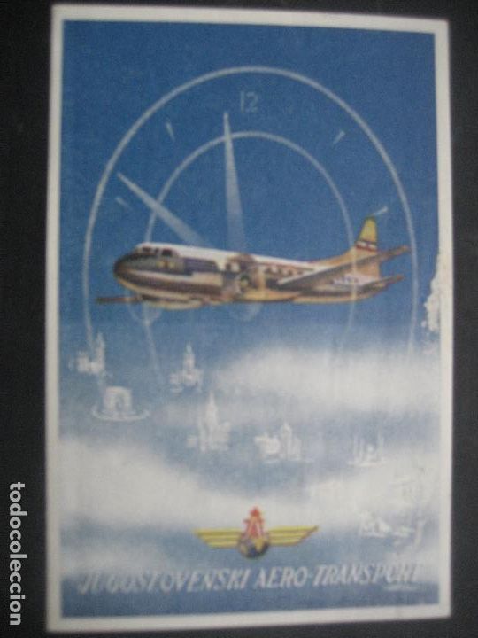 Old Labels: Jugoslovenski Aereo-Tamsport. Etiqueta Linea Aerea. 10 x 7 cms.